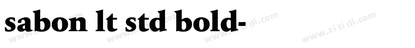 sabon lt std bold字体转换